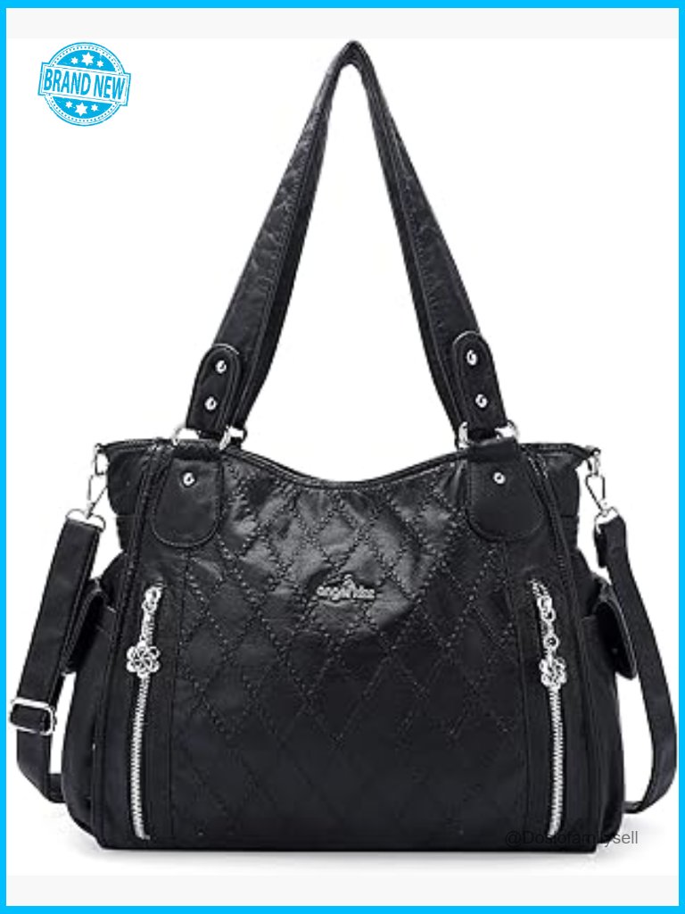 Top-Handle Hobo Purse Roomy Casual Shoulder Bag Pu Tote Satchel